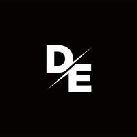 DE Logo Letter Monogram Slash with Modern logo designs template vector