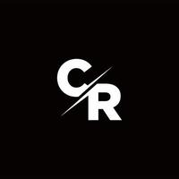 CR Logo Letter Monogram Slash with Modern logo designs template vector