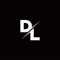 dl logo letter monogram slash con plantilla de diseños de logotipos modernos vector