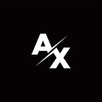 Axe logo letter monogram slash con plantilla de diseños de logotipos modernos vector