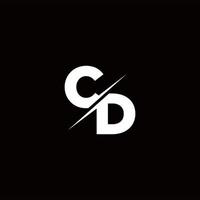 CD Logo Letter Monogram Slash with Modern logo designs template