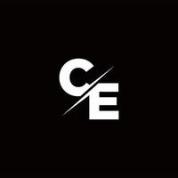 CE Logo Letter Monogram Slash with Modern logo designs template