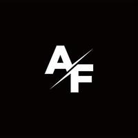 AF Logo Letter Monogram Slash with Modern logo designs template vector