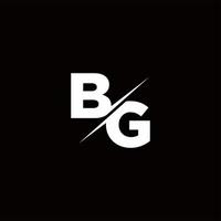 bg logo letter monogram slash con plantilla de diseños de logotipos modernos