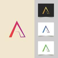 A letter logo professional design vector