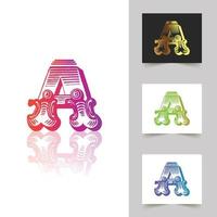 A Letter Logo Abstract Design vector