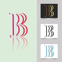 B letter logo professional abstract design vector