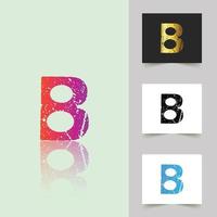 B letter logo professional abstract design vector