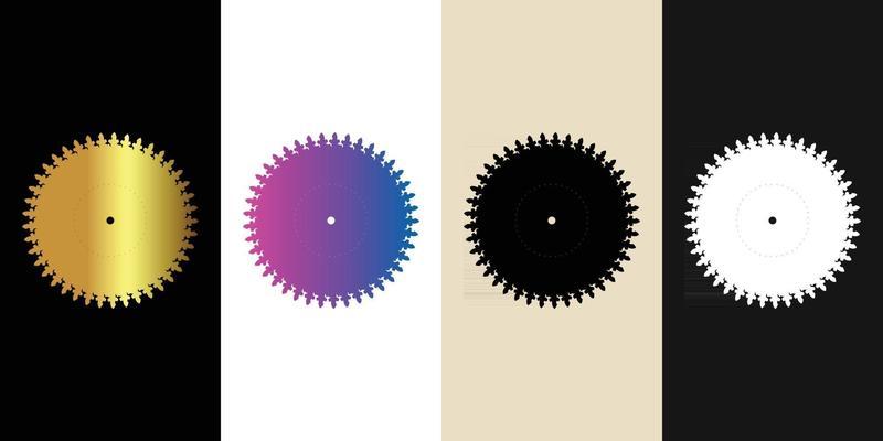 Mandala Decorative And Ornamental Black in white  and Golden Abstract Colorful design Collection