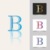 B letter logo professional abstract design vector