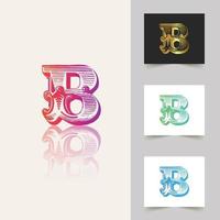 B letter logo professional abstract design vector