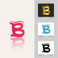 B letter logo professional abstract design vector