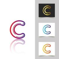 diseño abstracto profesional del logotipo de la letra c vector