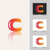 diseño abstracto profesional del logotipo de la letra c vector