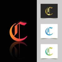 C letter logo professional abstract design vector