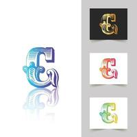 C letter logo professional abstract design vector