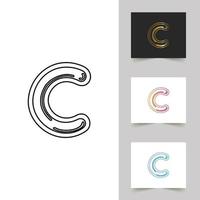 C letter logo professional abstract design vector