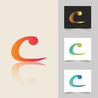 C letter logo professional abstract design vector