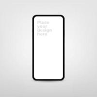 New version of modern smartphone with blank white screen. Mock-up of realistic Smartphones. vector