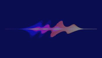 Sound waves. Motion sound wave abstract background. vector