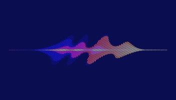 Sound waves. Motion sound wave abstract background. vector