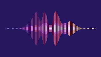 Sound waves. Motion sound wave abstract background. vector