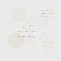 Abstract geometric composition with decorative hexagons. vector