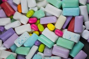 Colored chewing gum photo