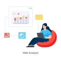 análisis web online vector