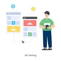 Ab Testing Design vector