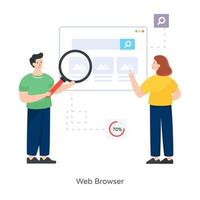 Web Browser and Internet vector