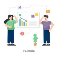 Lose and Recession vector