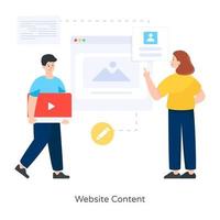 contenido y publicación del sitio web vector