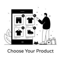 Choose Your Product vector