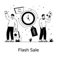 venta flash y promoción vector