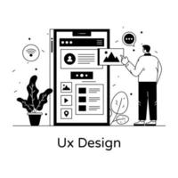 diseño e interfaz ux vector