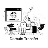 web de transferencia de dominio vector