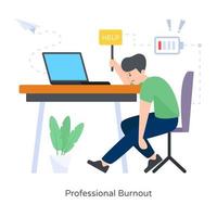 Professional Burn Out vector