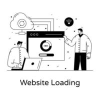 Cloud Website Loading vector