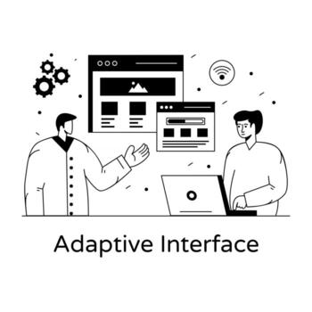 interfaz de respuesta adaptativa vector