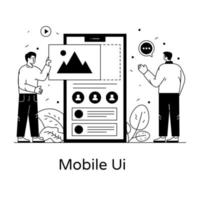 Mobile Ui App vector