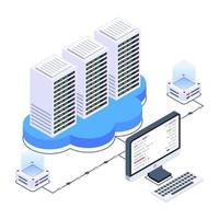 Data Centers and Server Room vector