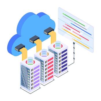 computación en la nube blockchain vector