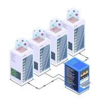 Data Centers and Server vector