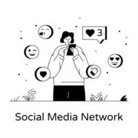 Social Media Network vector