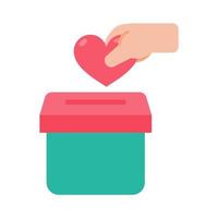 money and leftovers donation box vector The concept of helping the poor for charity