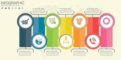 vector círculo infografía. plantilla para diagrama, gráfico, presentación y gráfico. concepto de negocio, piezas, pasos o procesos. fondo abstracto.