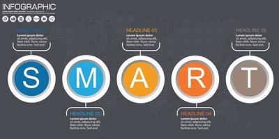 Vector circle infographic. Template for diagram, graph, presentation and chart. Business concept, parts, steps or processes. Abstract background.