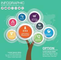 Abstract tree infographics elements. Design Template. Vector illustration.