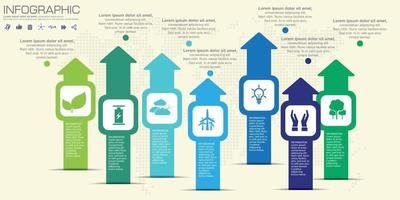 Timeline and arrow vector infographic. World map Background